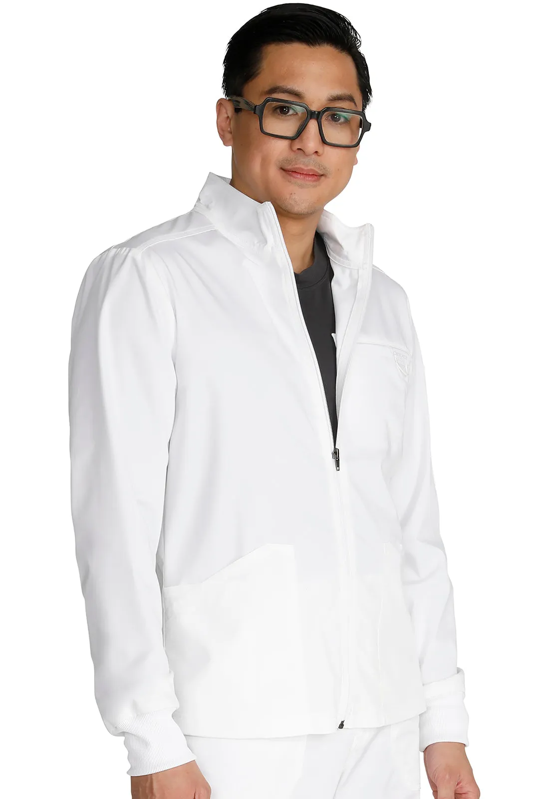 Revolution WW320 Men's Zip Front Jacket White