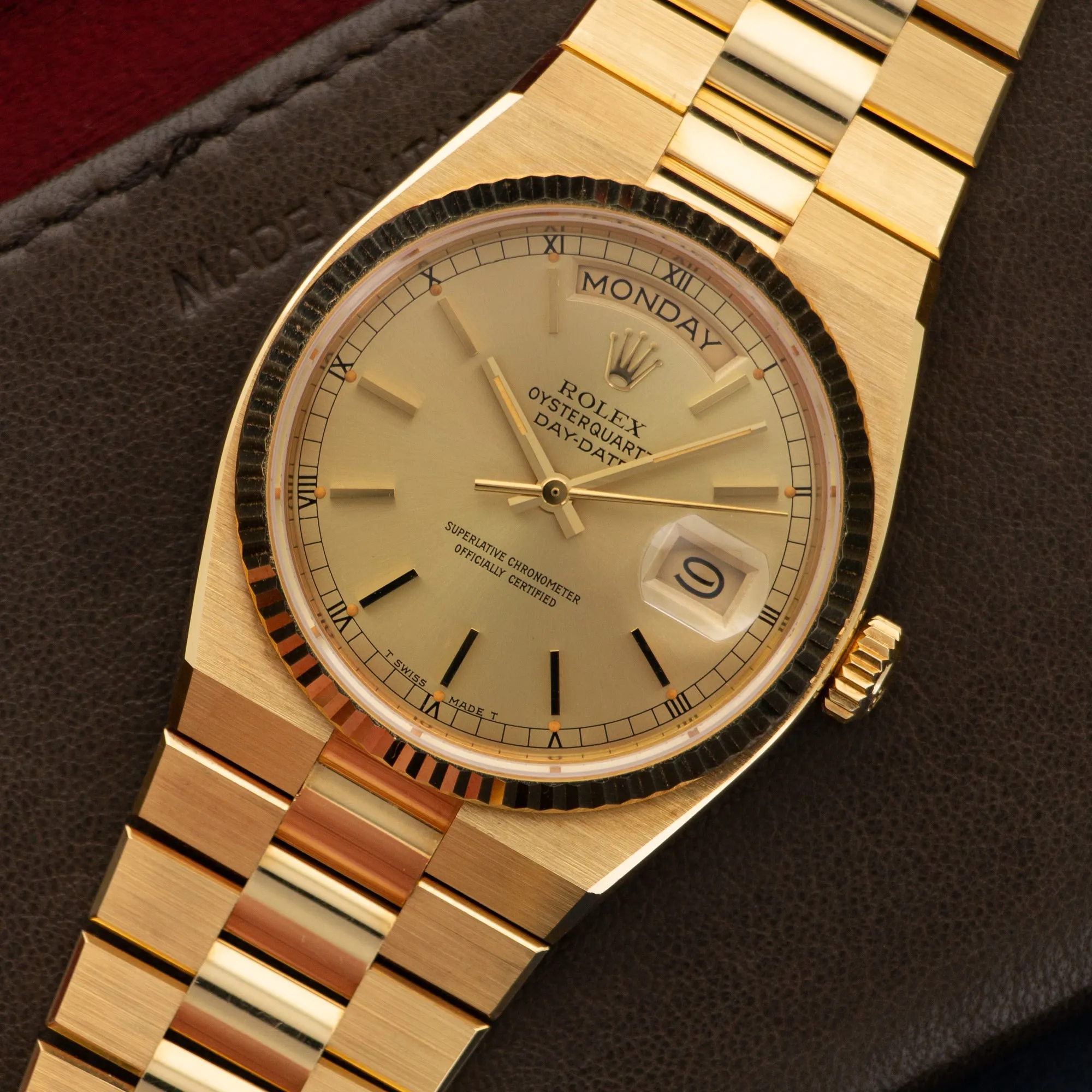 Rolex Yellow Gold Day-Date OysterQuartz Watch Ref. 19018, in Never Worn Condition
