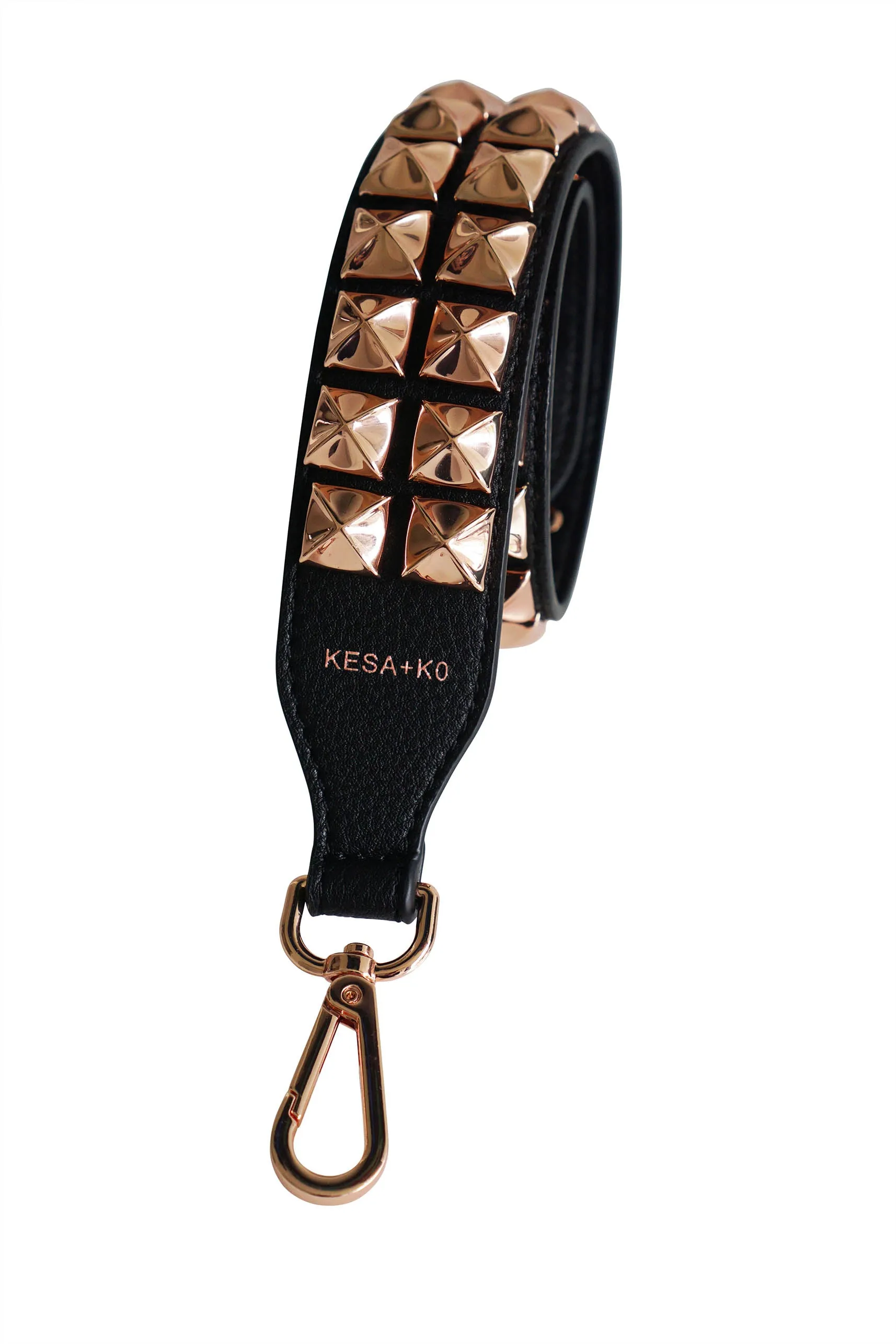 Rose Gold studded bag strap - Dalia Mid length