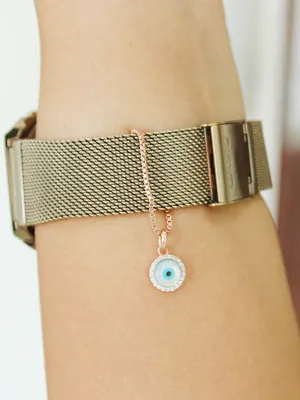 Round Evil Eye Watch Charm