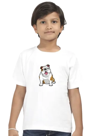 Round Neck T-Shirt (Boys) - Wringkly Sprinkly Bulldog (10 Colours)