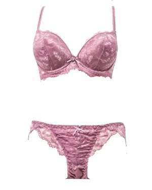 Royal Designed 8855 Purple Bra Panty Set , Single Padded - Under Wired Bra - By 902 MiMi