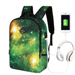 Running Tiger Multicolored With Usb charging Port and Auxillary Backpack Bags