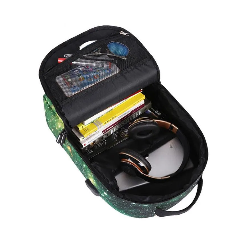 Running Tiger Multicolored With Usb charging Port and Auxillary Backpack Bags
