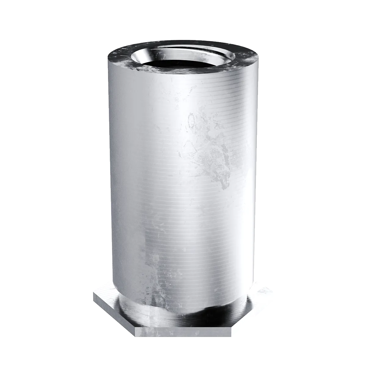 Self-Clinching Standoff, Blind Thread, Steel, Zinc, 10-32 x 1.000, 100 Pack
