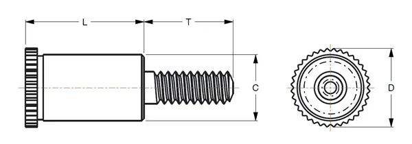 Self-Clinching Standoff, Male, Steel, Zinc, Imperial, 6-32 x 0.437, 0.281 Hole Dia., 100 Pack