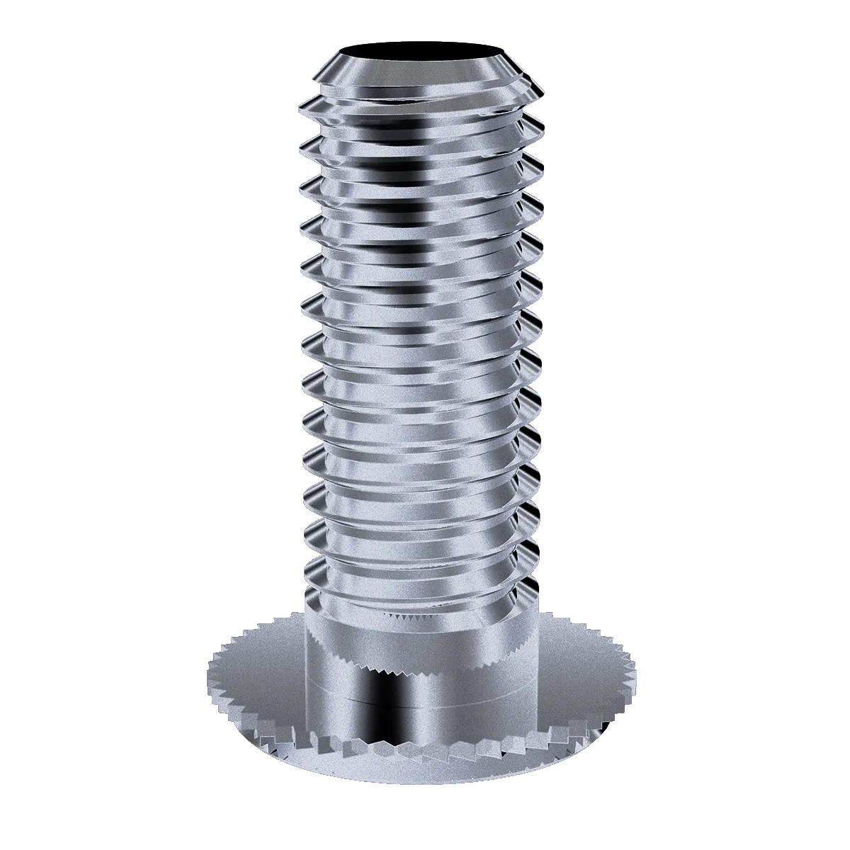 Self-Clinching Stud, Concealed Head, 2024-T4 Aluminum, 10-32 x 0.500, Sheet Thick.: 0.093, 100 Pack