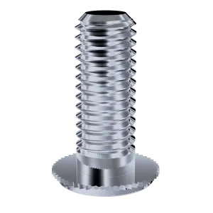 Self-Clinching Stud, Concealed Head, 2024-T4 Aluminum, 10-32 x 0.500, Sheet Thick.: 0.093, 100 Pack