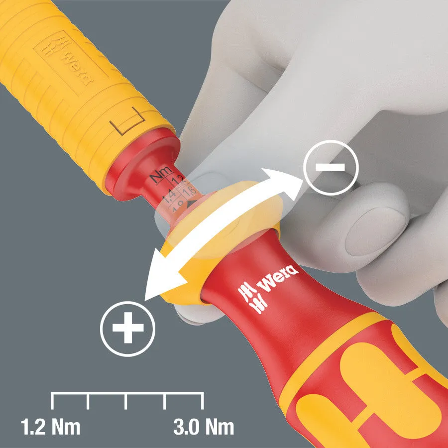 Series 7400 VDE Kraftform adjustable torque handle. 3 Variations (0.3-3.5 Nm)
