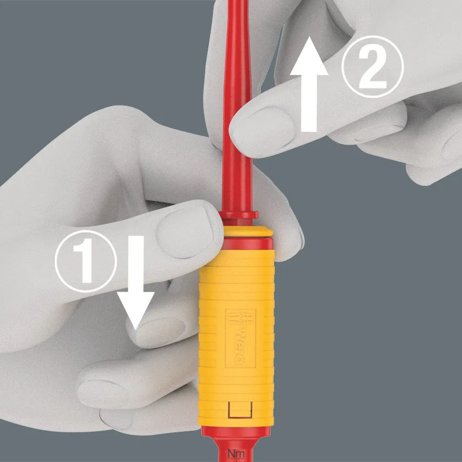 Series 7400 VDE Kraftform adjustable torque handle. 3 Variations (0.3-3.5 Nm)