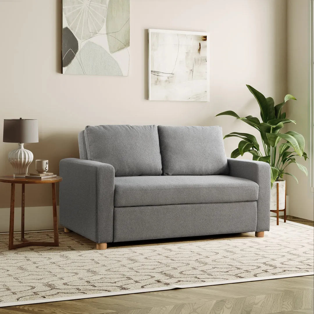 Serta Trinity Full Size Convertible Sleeper Sofa Serta Fabric: Gray Woven