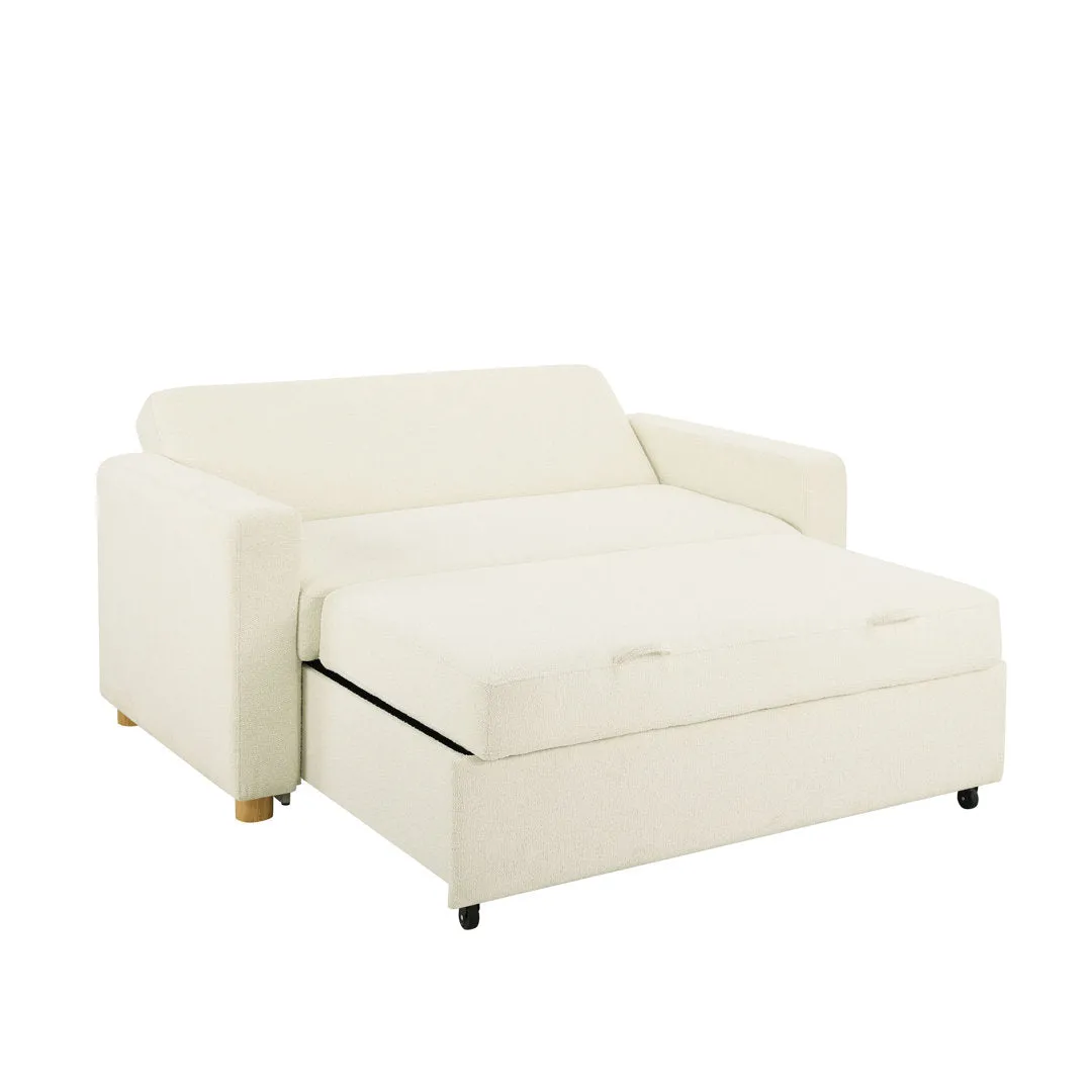 Serta Trinity Full Size Convertible Sleeper Sofa Serta Fabric: Ivory Boucle