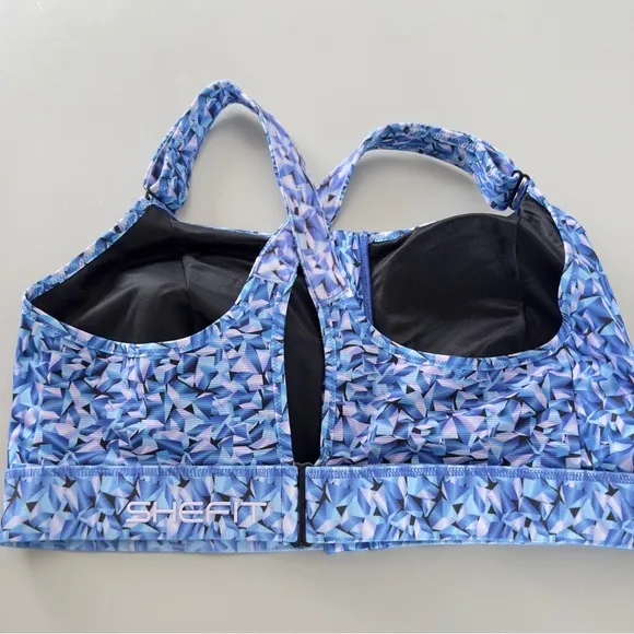 SheFit Ultimate High Impact Sports Bra Prism Blue Size 6 Luxe