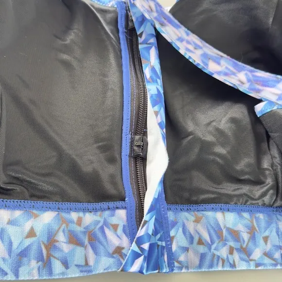 SheFit Ultimate High Impact Sports Bra Prism Blue Size 6 Luxe