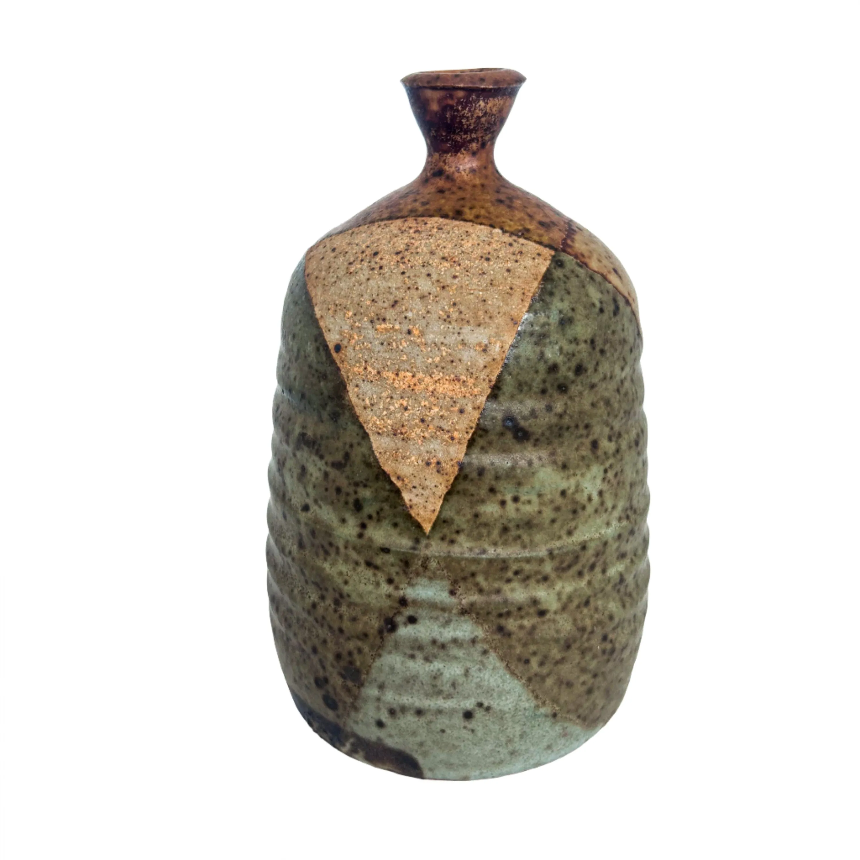 Small studio pottery stoneware with color blocking