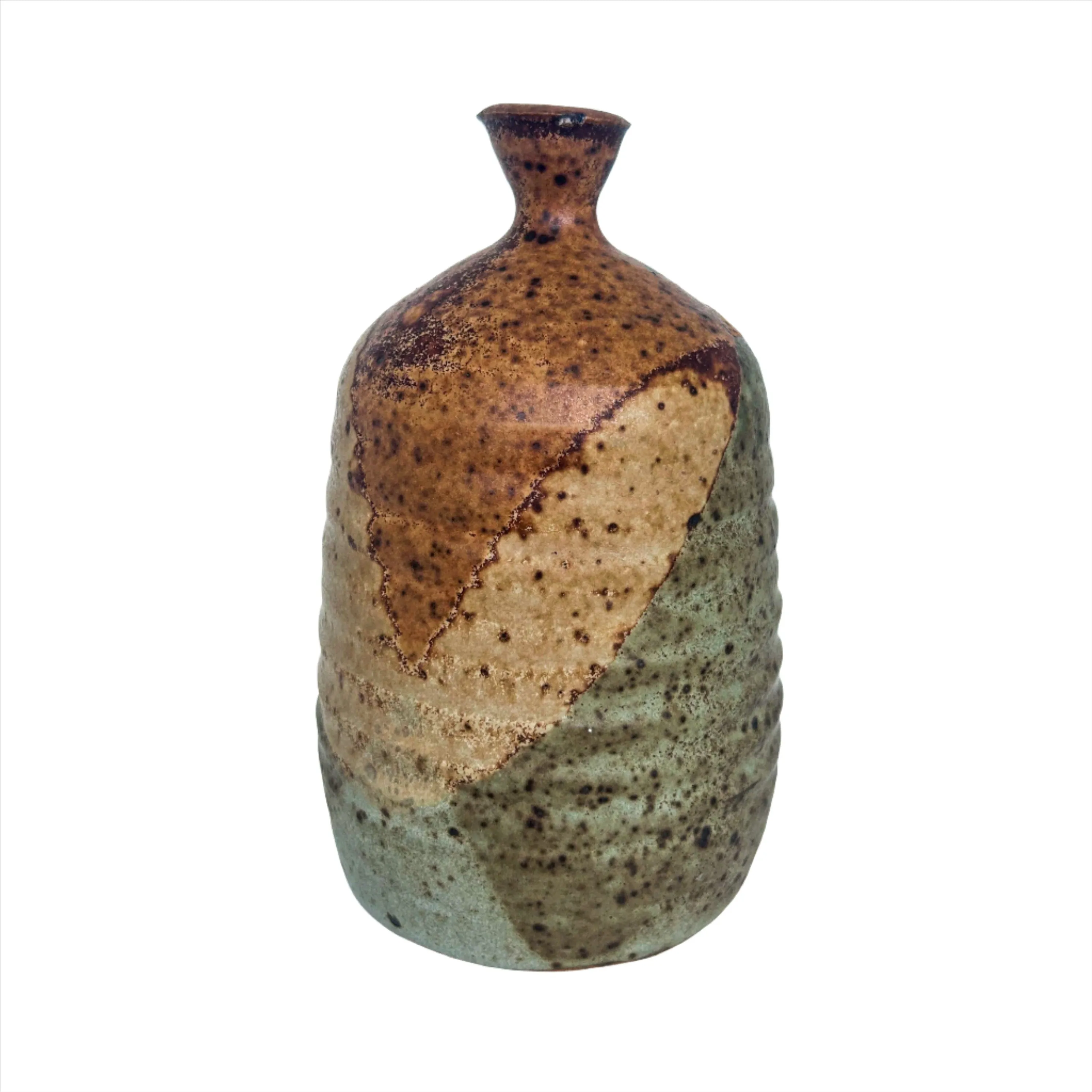 Small studio pottery stoneware with color blocking