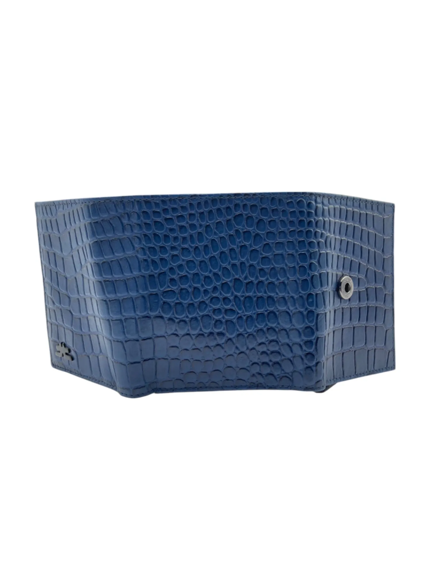 Smart Pop-Up Metallic Card Holder Tri-Fold Wallet in Leather RFID BOX # TRI-4522.NEW-Buton