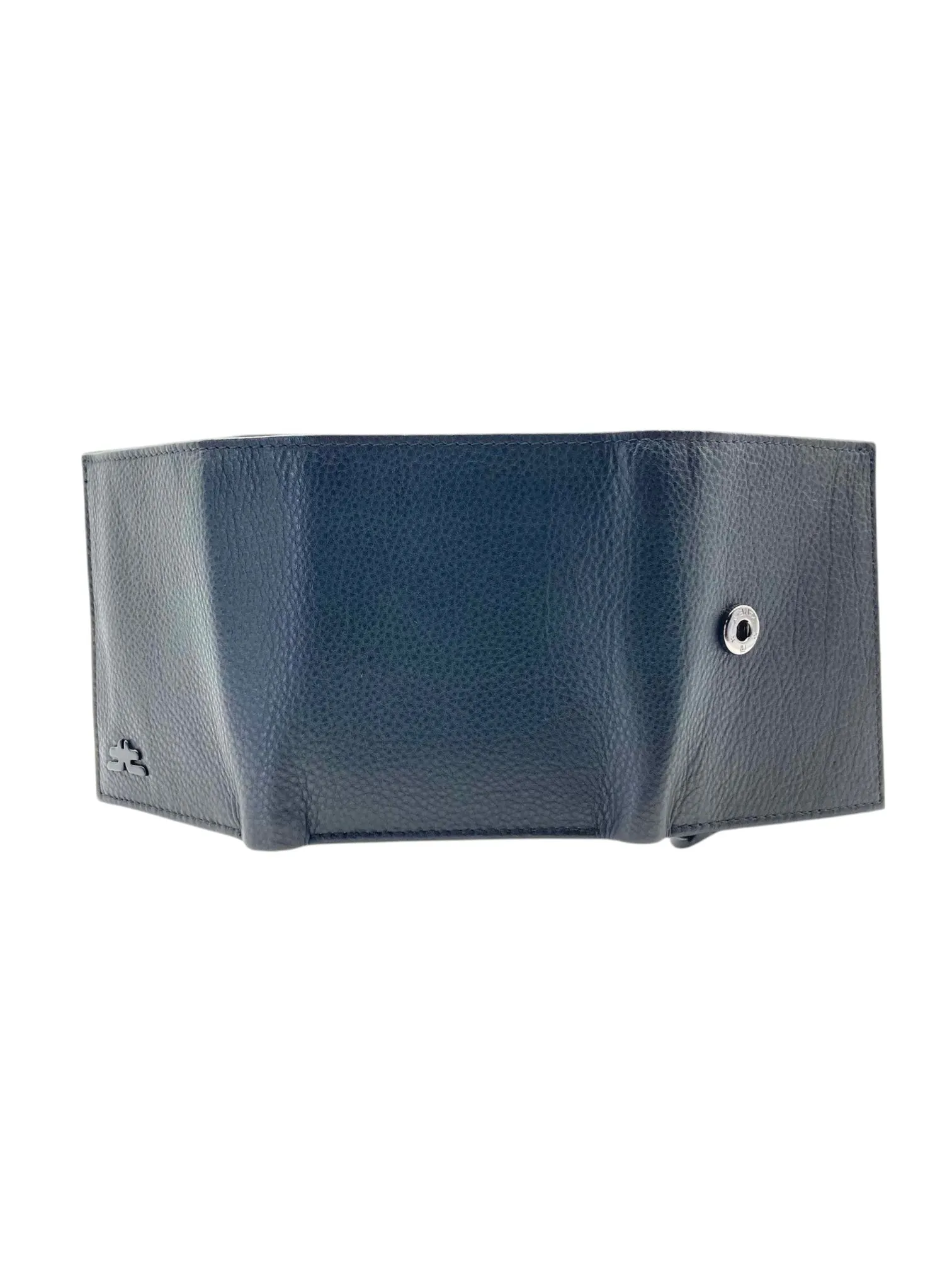 Smart Pop-Up Metallic Card Holder Tri-Fold Wallet in Leather RFID BOX # TRI-4522.NEW-Buton
