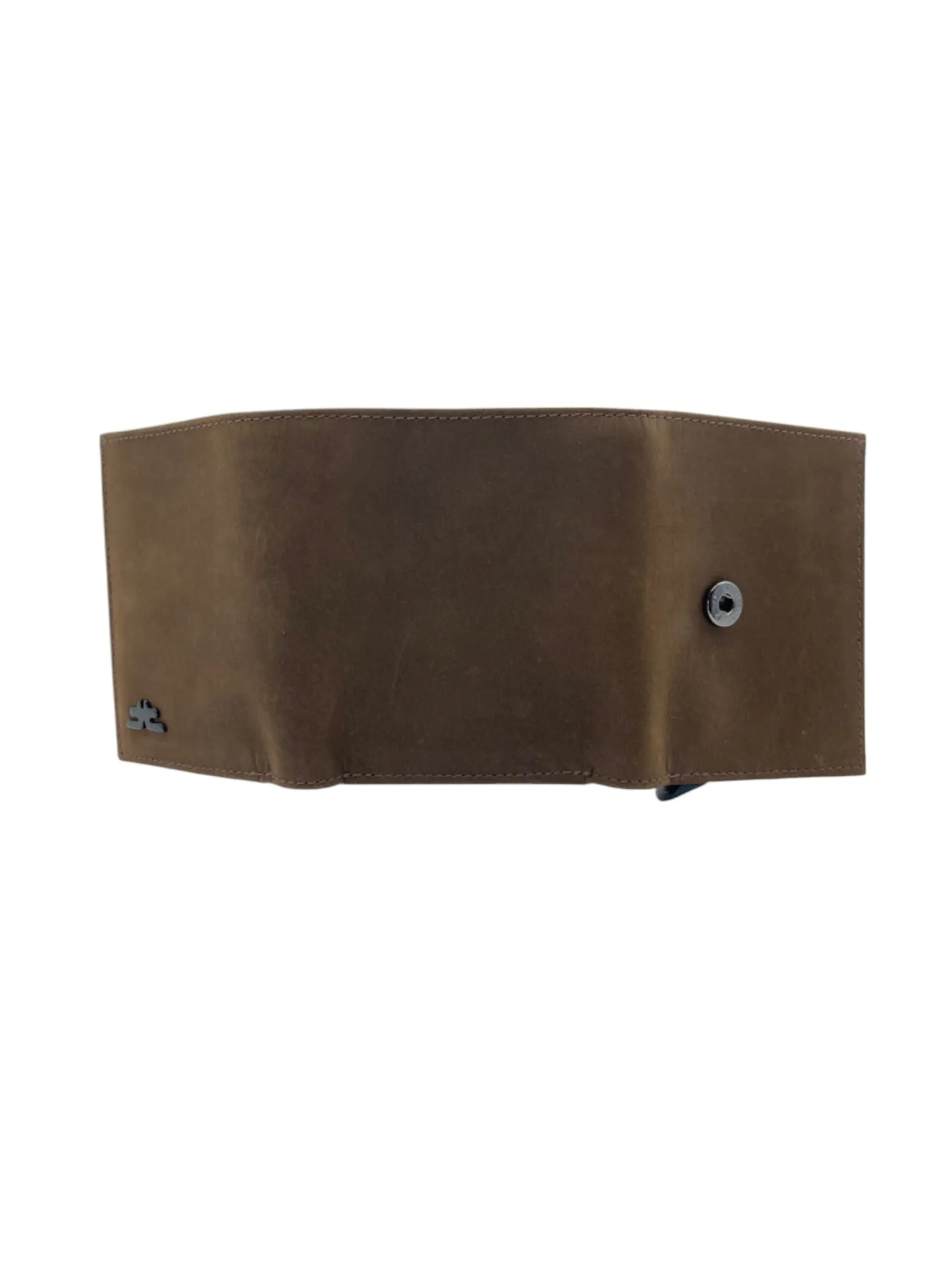 Smart Pop-Up Metallic Card Holder Tri-Fold Wallet in Leather RFID BOX # TRI-4522.NEW-Buton