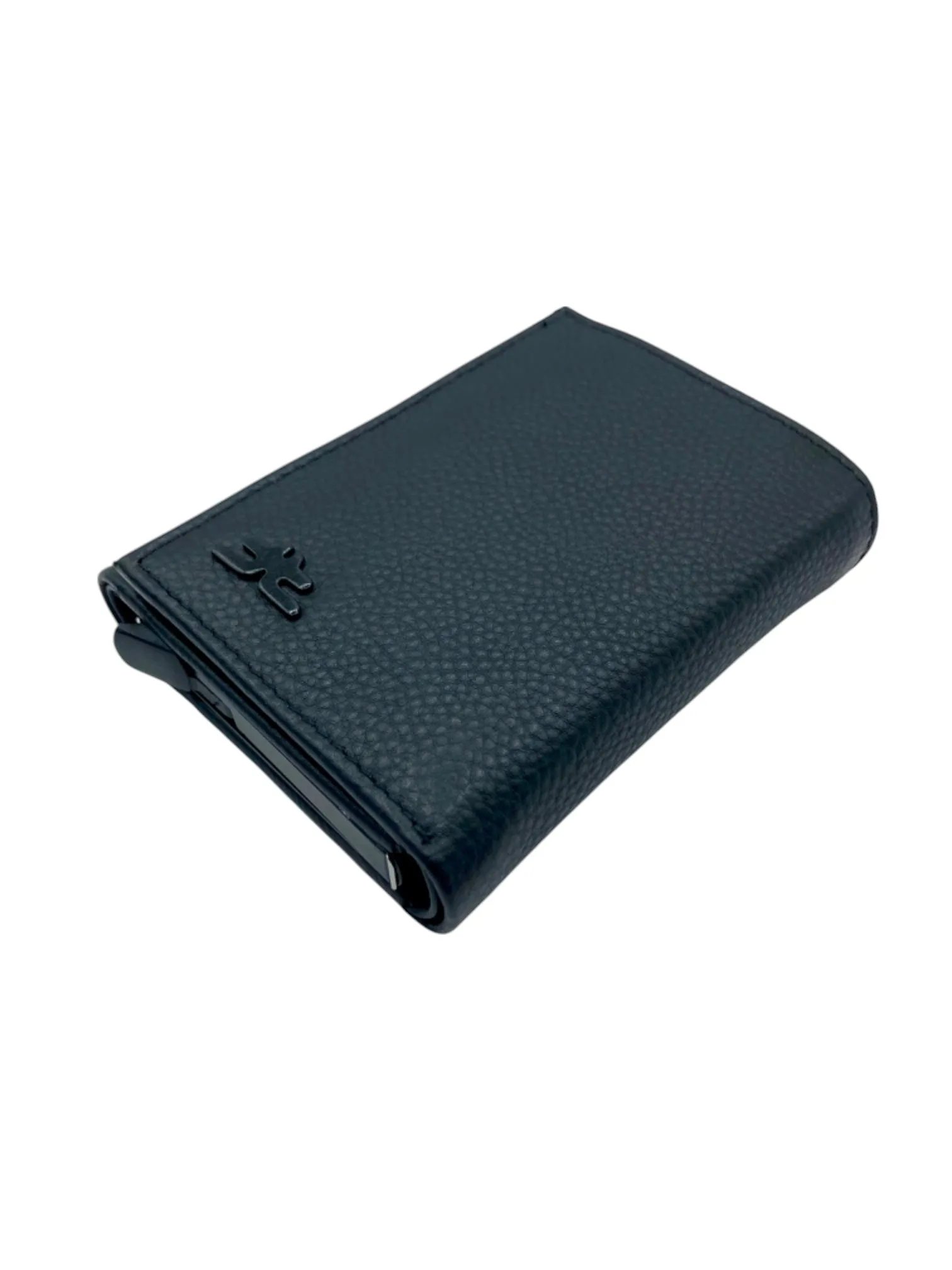 Smart Pop-Up Metallic Card Holder Tri-Fold Wallet in Leather RFID BOX # TRI-4522.NEW-Buton