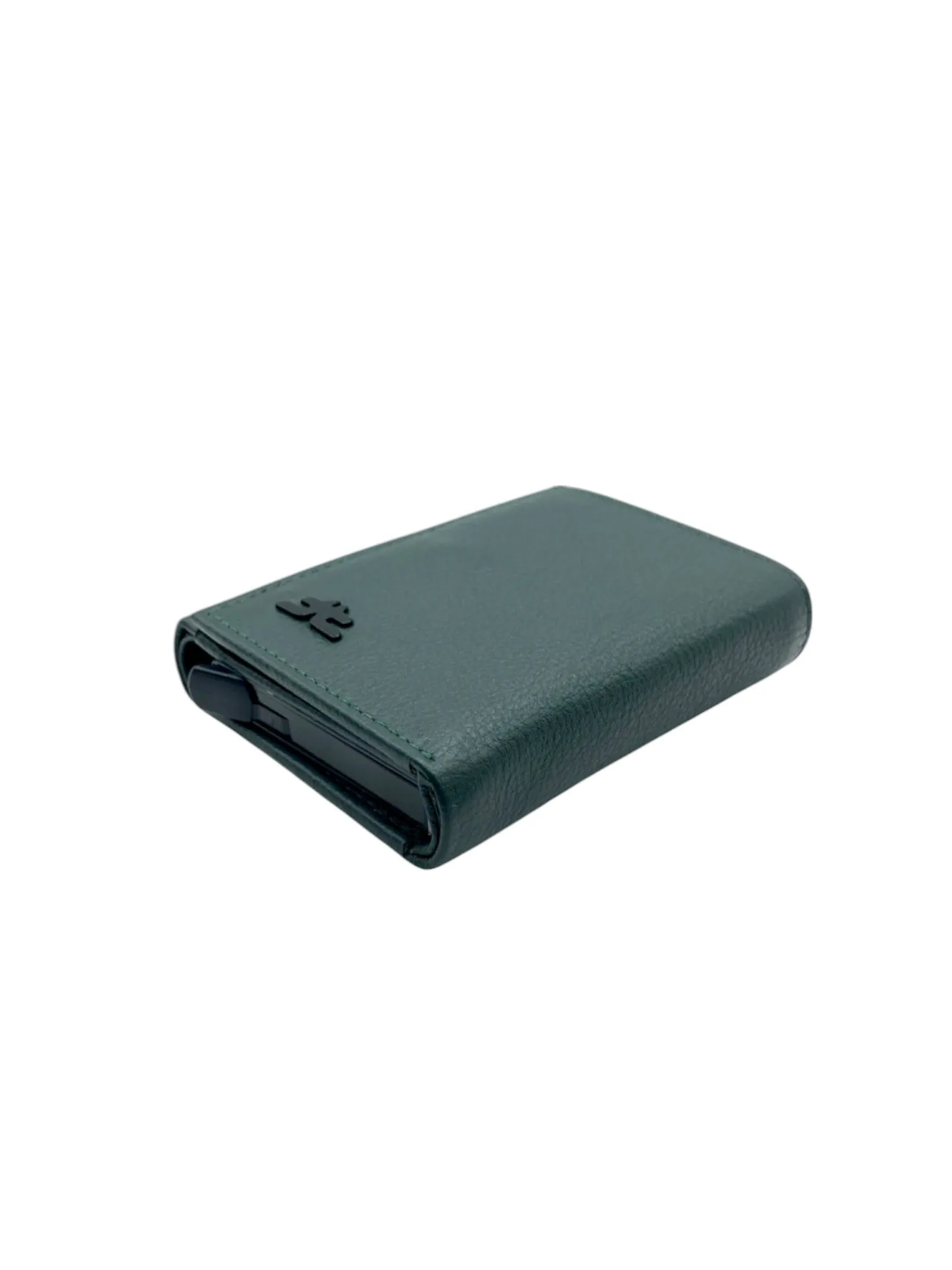 Smart Pop-Up Metallic Card Holder Tri-Fold Wallet in Leather RFID BOX # TRI-4522.NEW-Buton