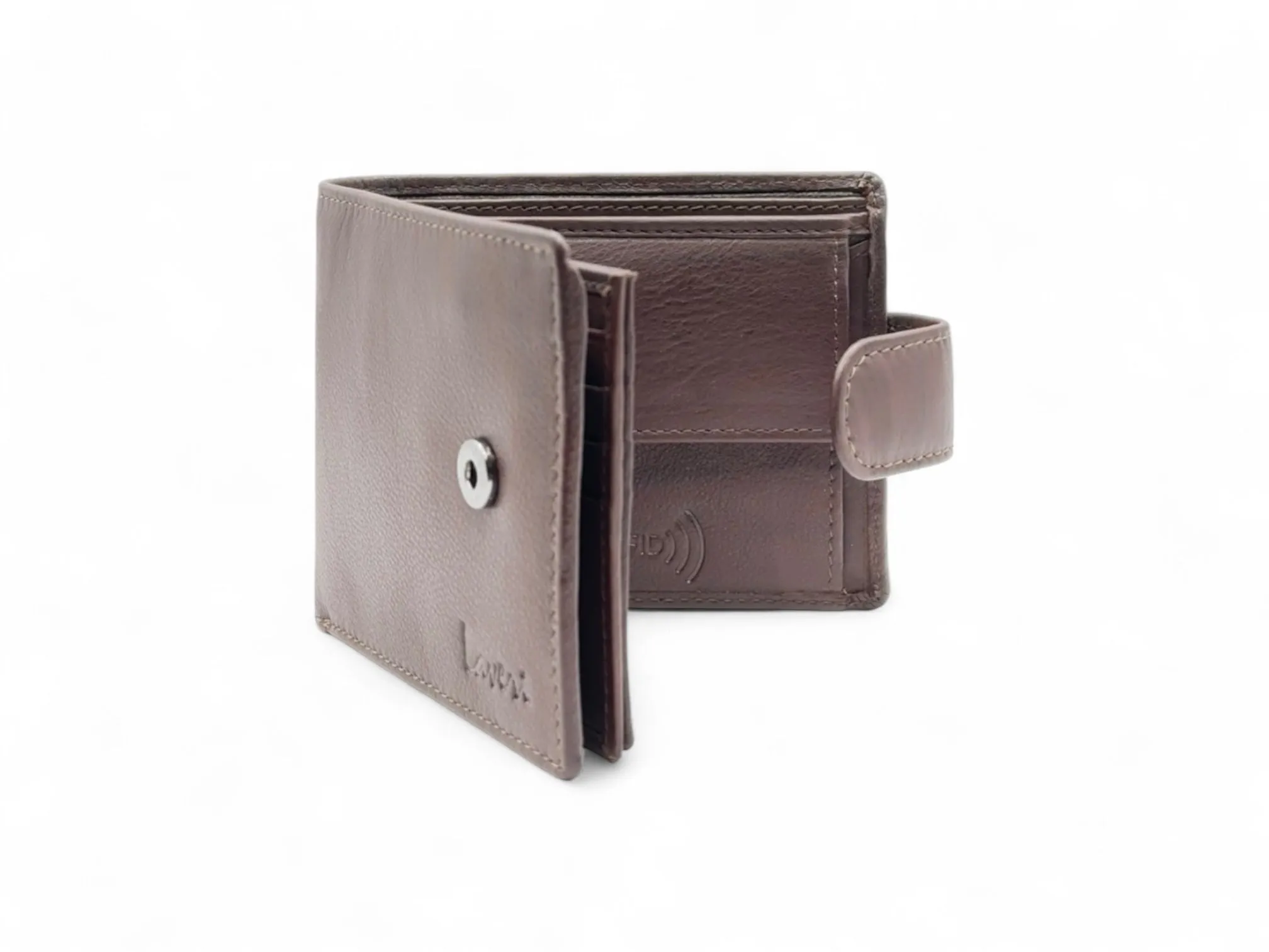 Smooth Premium 18 Card Billfold RFID Wallet Coin Pocket & Loop #983CL