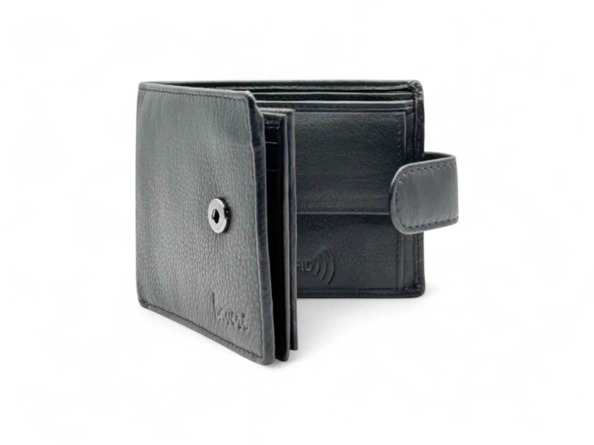 Smooth Premium 18 Card Billfold RFID Wallet Coin Pocket & Loop #983CL