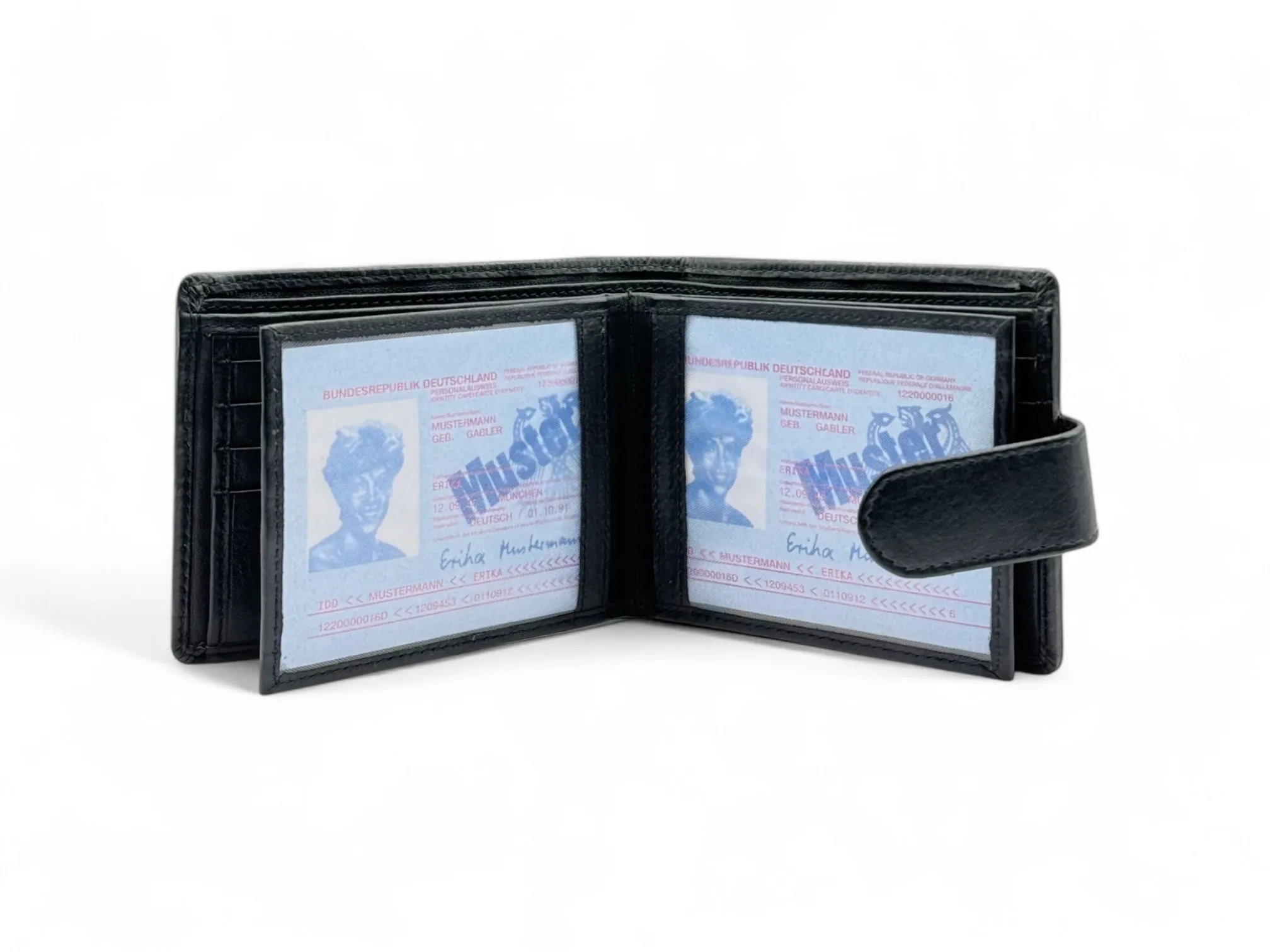 Smooth Premium 18 Card Billfold RFID Wallet Coin Pocket & Loop #983CL