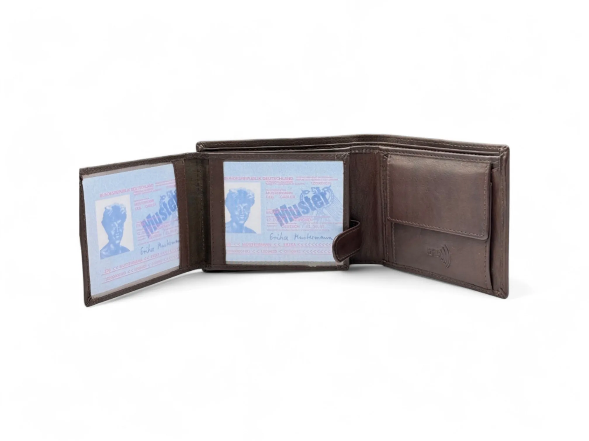 Smooth Premium 18 Card Billfold RFID Wallet with Coin Pocket #1013C