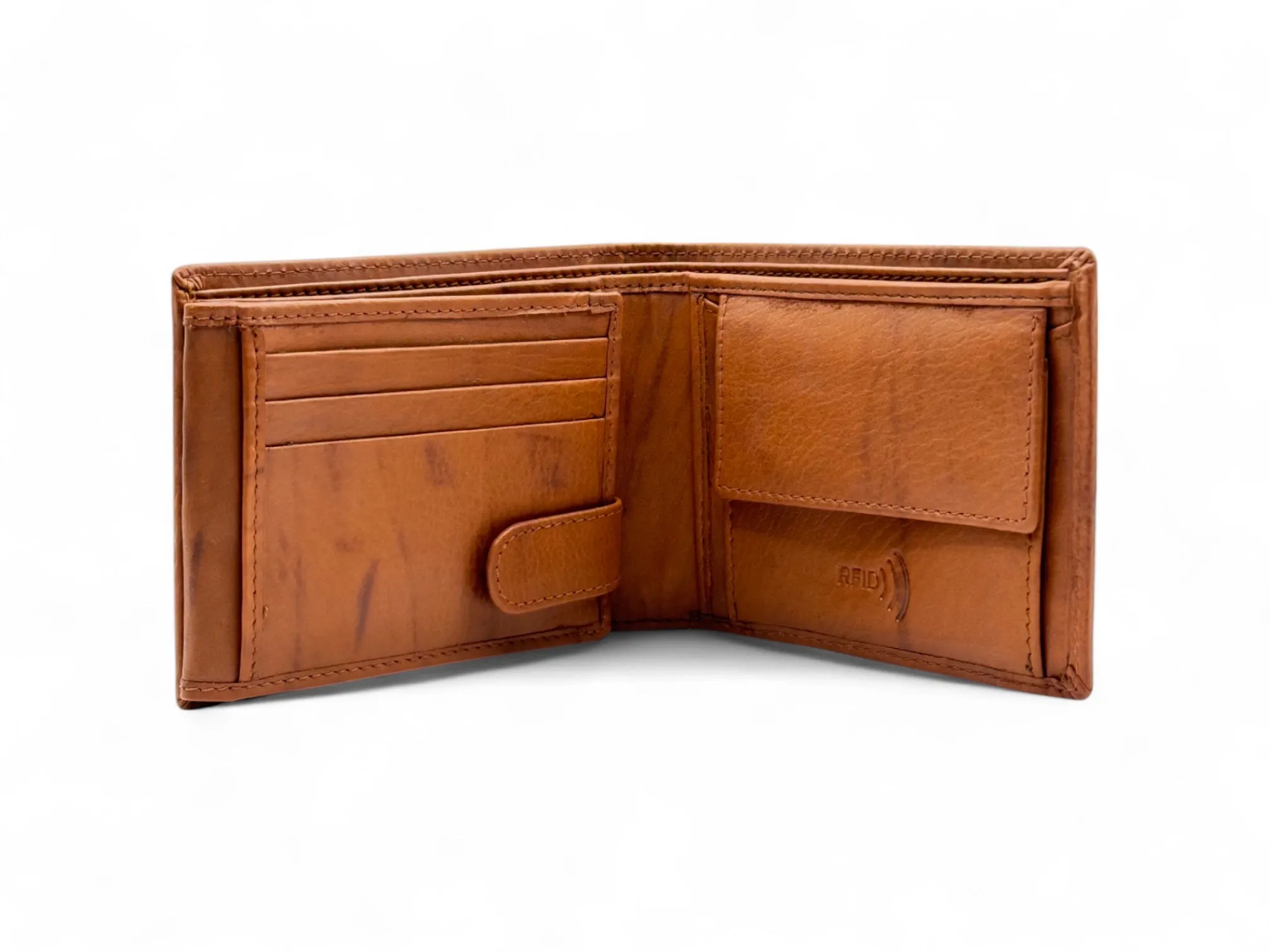 Smooth Premium 18 Card Billfold RFID Wallet with Coin Pocket #1013C