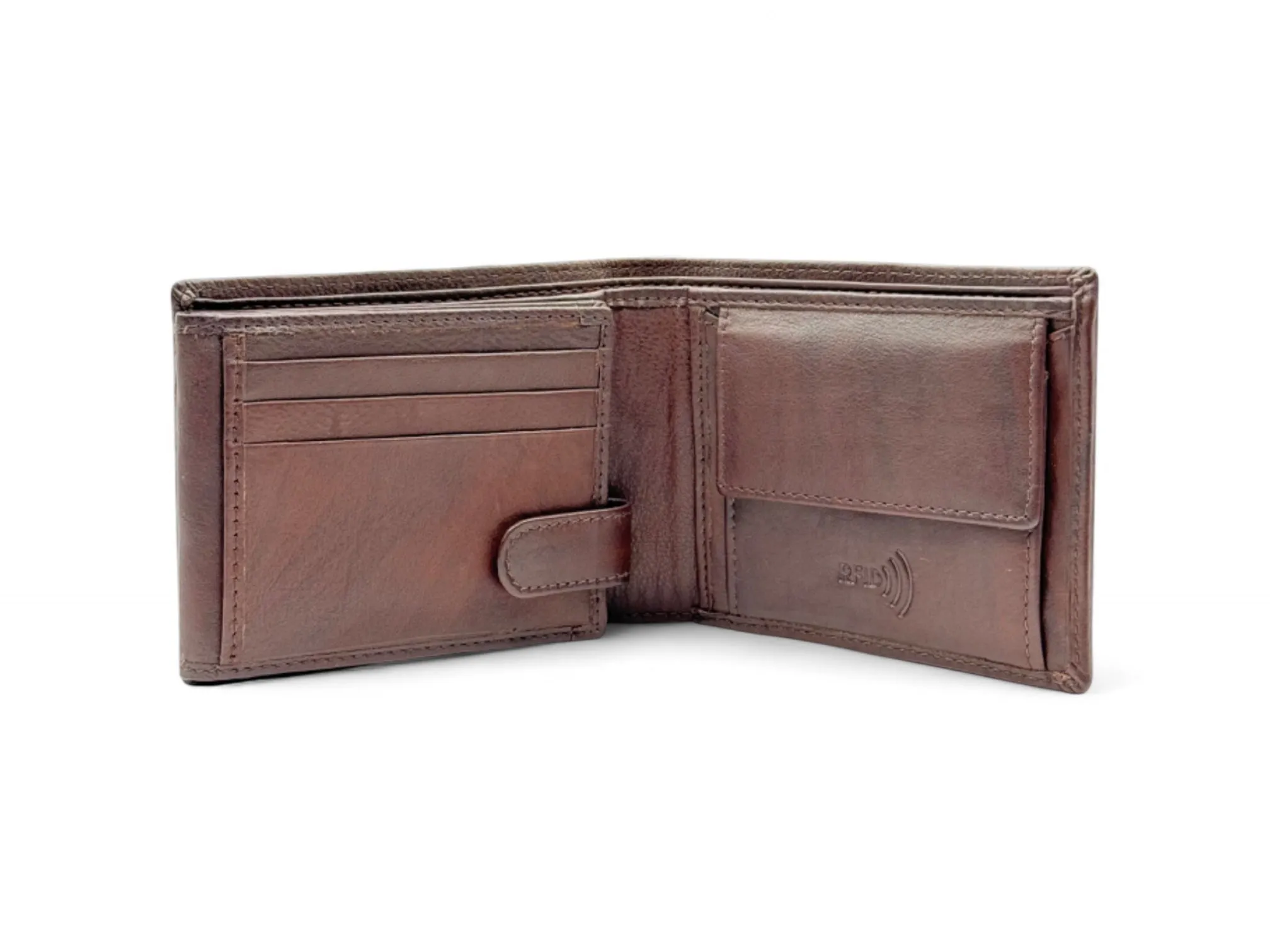 Smooth Premium 18 Card Billfold RFID Wallet with Coin Pocket #1013C