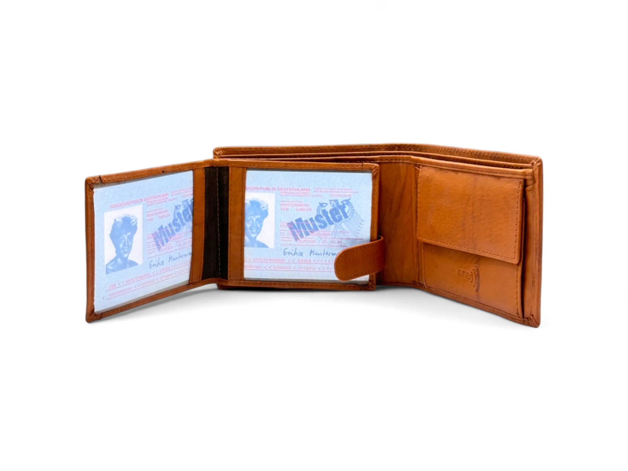 Smooth Premium 18 Card Billfold RFID Wallet with Coin Pocket #1013C