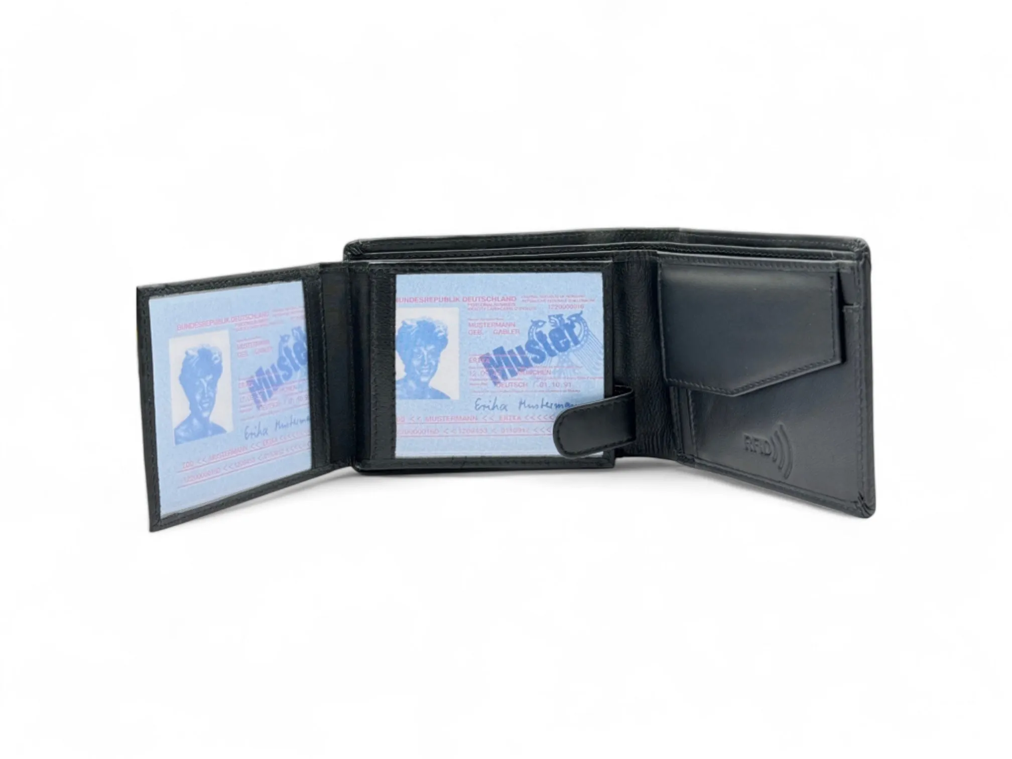Smooth Premium 18 Card Billfold RFID Wallet with Coin Pocket #1013C