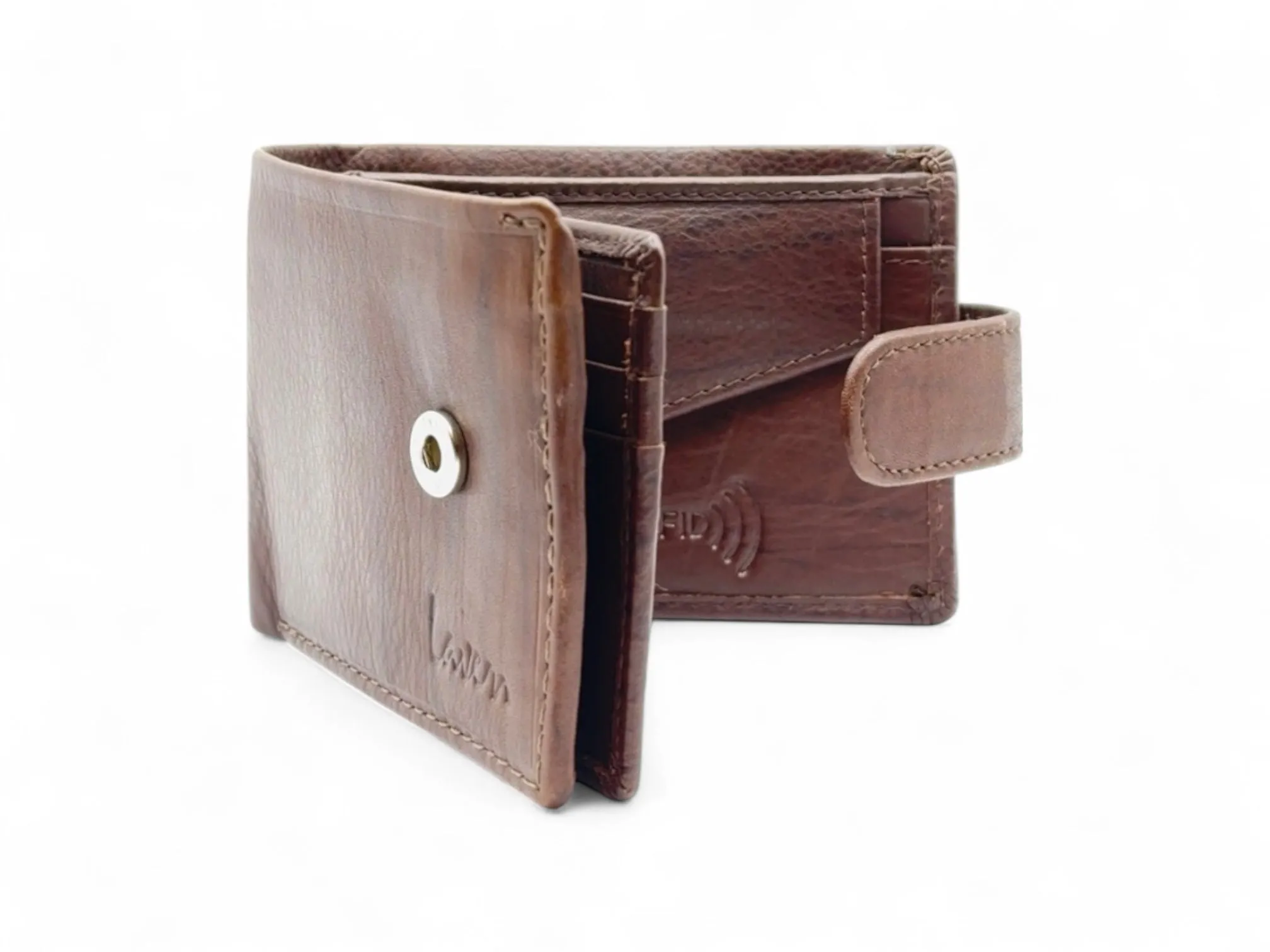 Smooth Premium 9 Card Billfold RFID Wallet| Coin Pocket | Loop #1074NCL