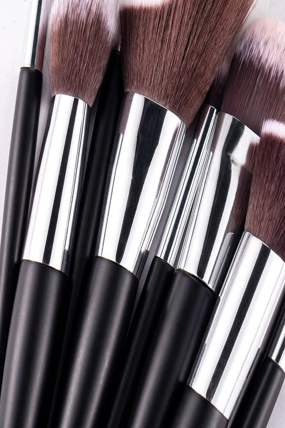 Soft Professional Makeup Brush Set With Bag - 10pcs Brushes