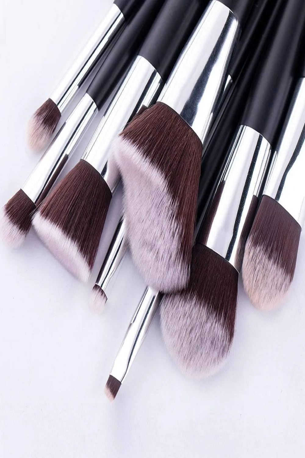 Soft Professional Makeup Brush Set With Bag - 10pcs Brushes