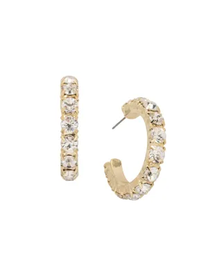 Sorrelli Crystal Studded Hoop Earrings