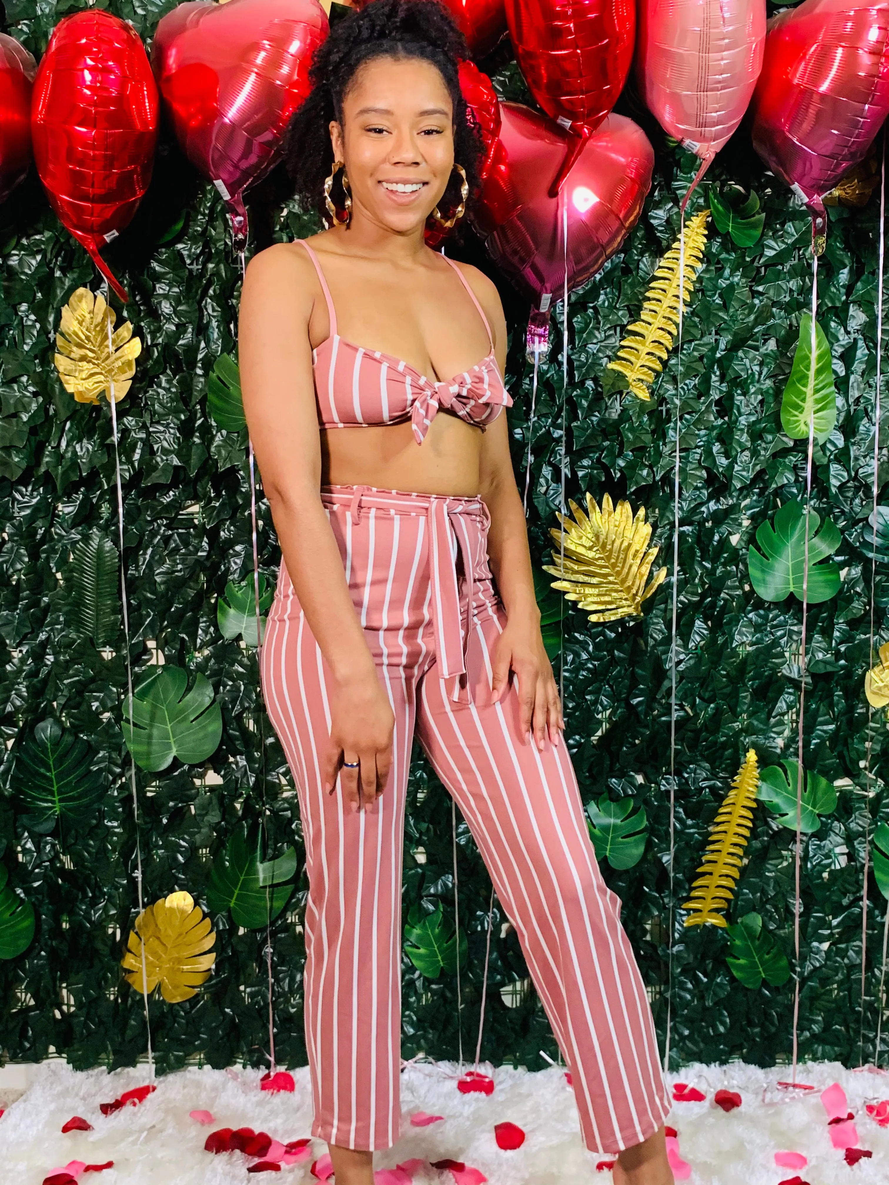 Spring & Stripes Set - Mauve