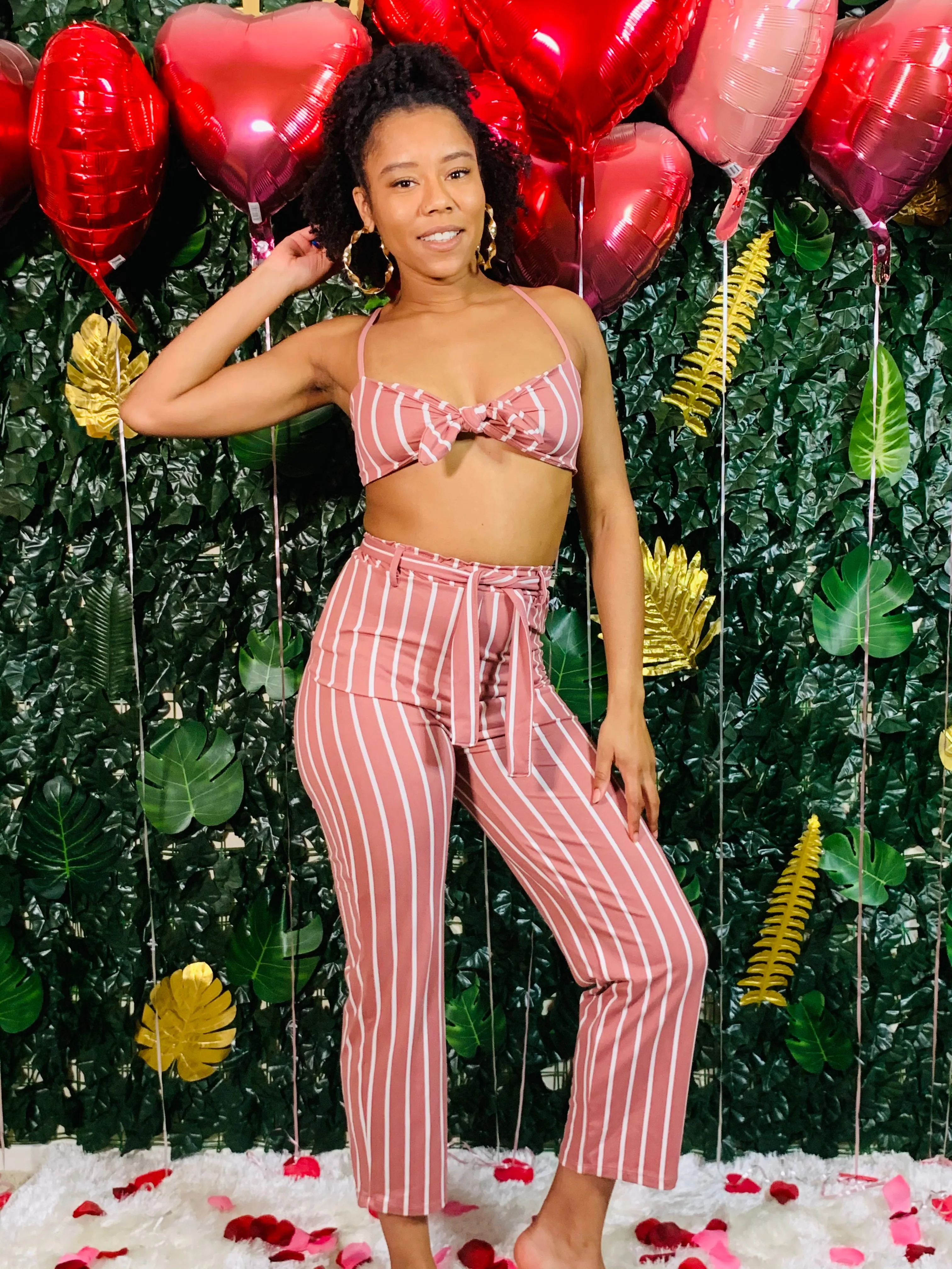 Spring & Stripes Set - Mauve
