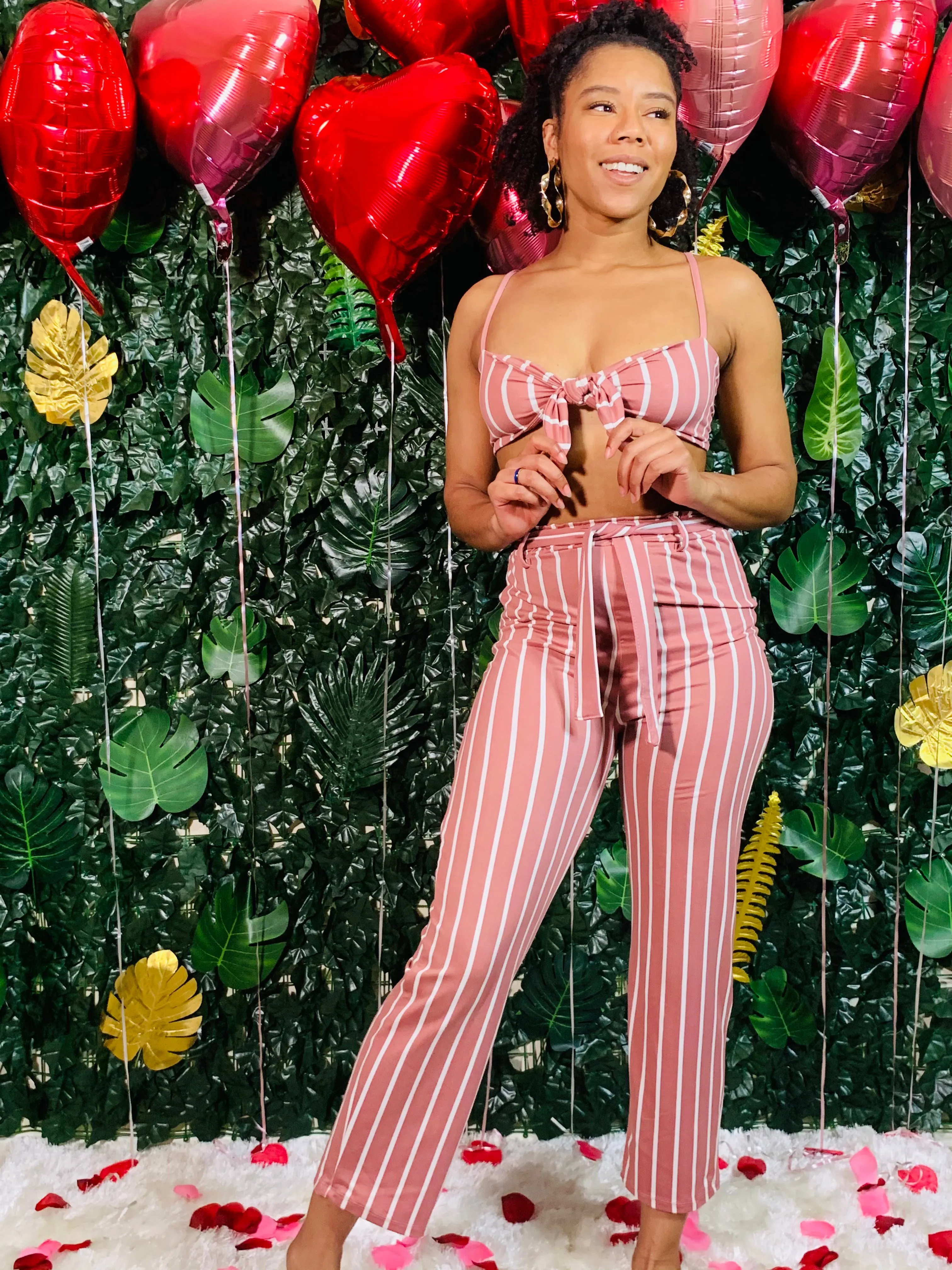 Spring & Stripes Set - Mauve