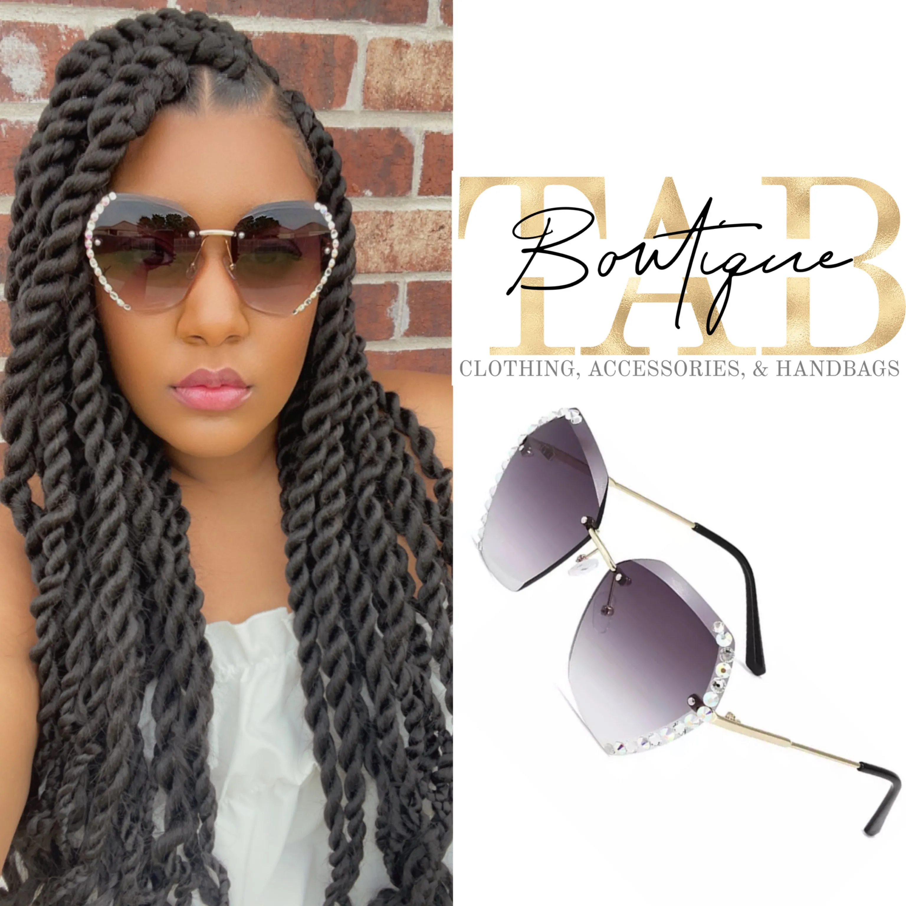 Studded Rim Sunglasses