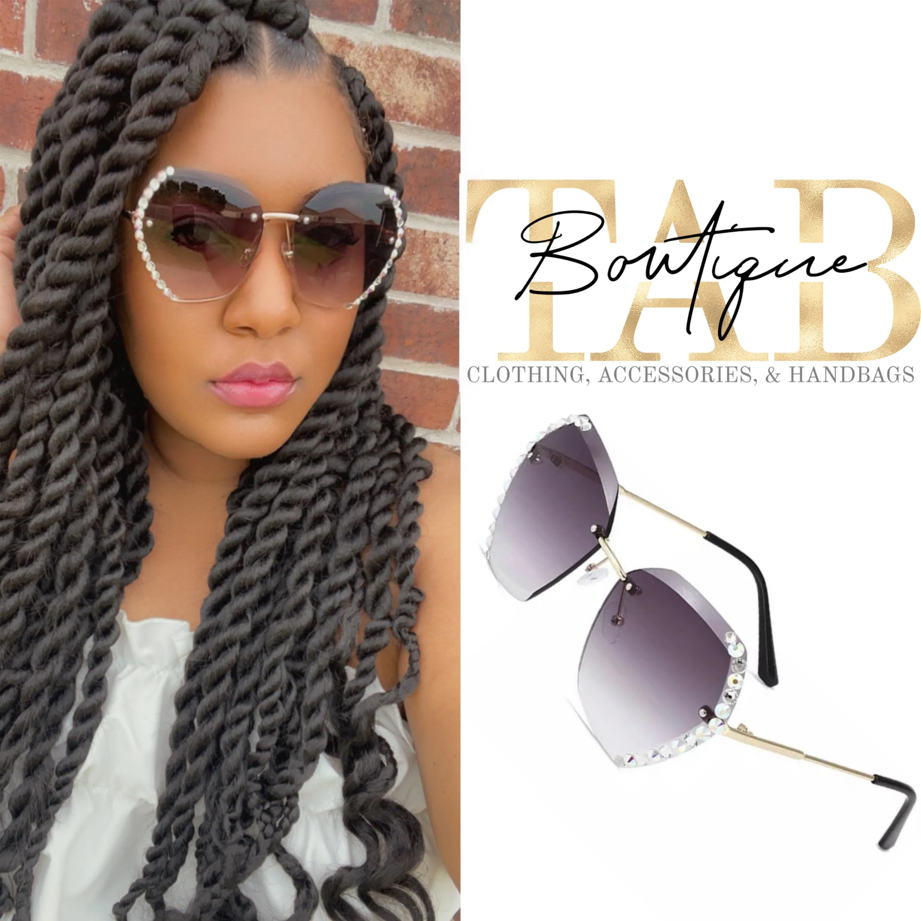 Studded Rim Sunglasses