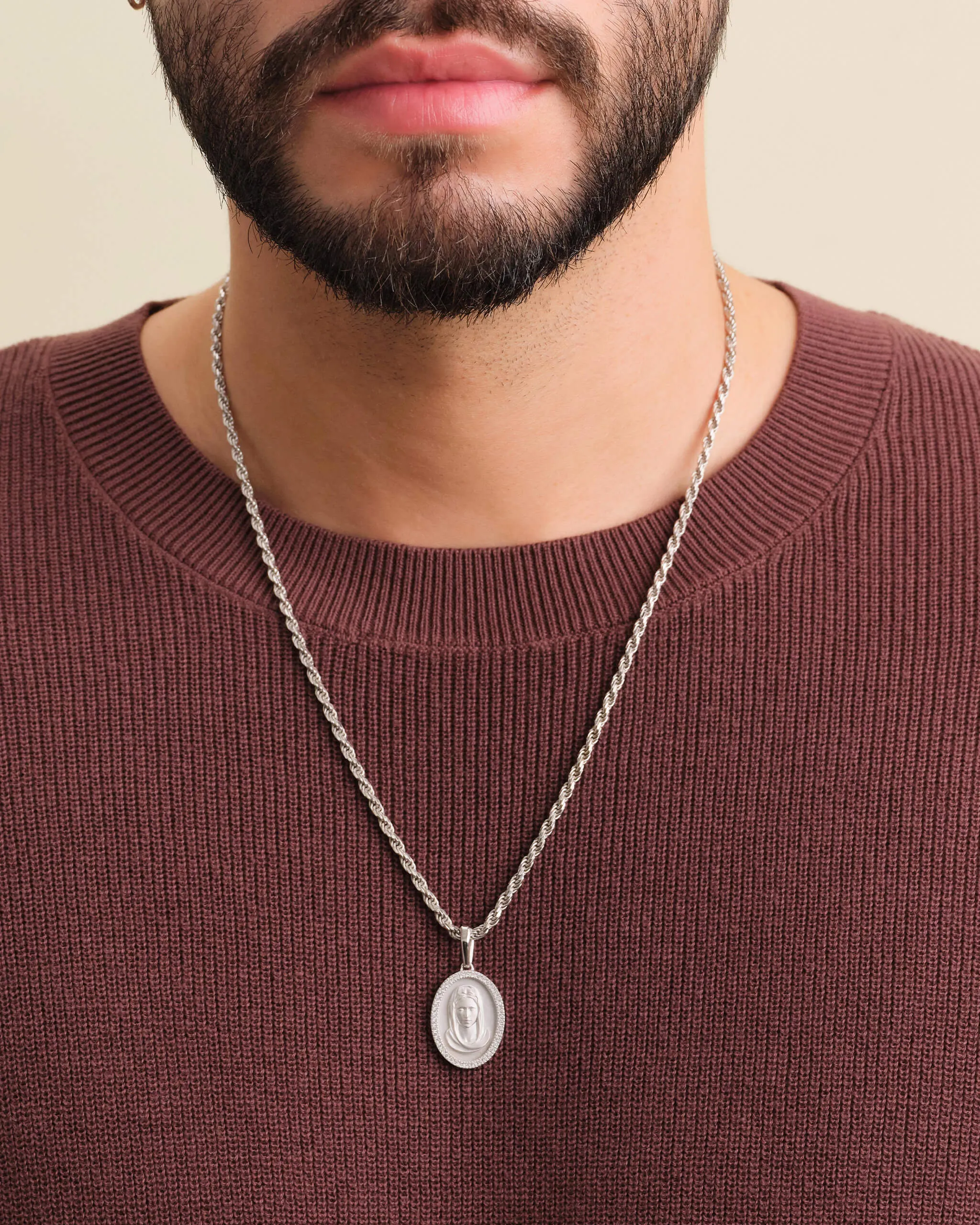 Studded St. Mary Pendant