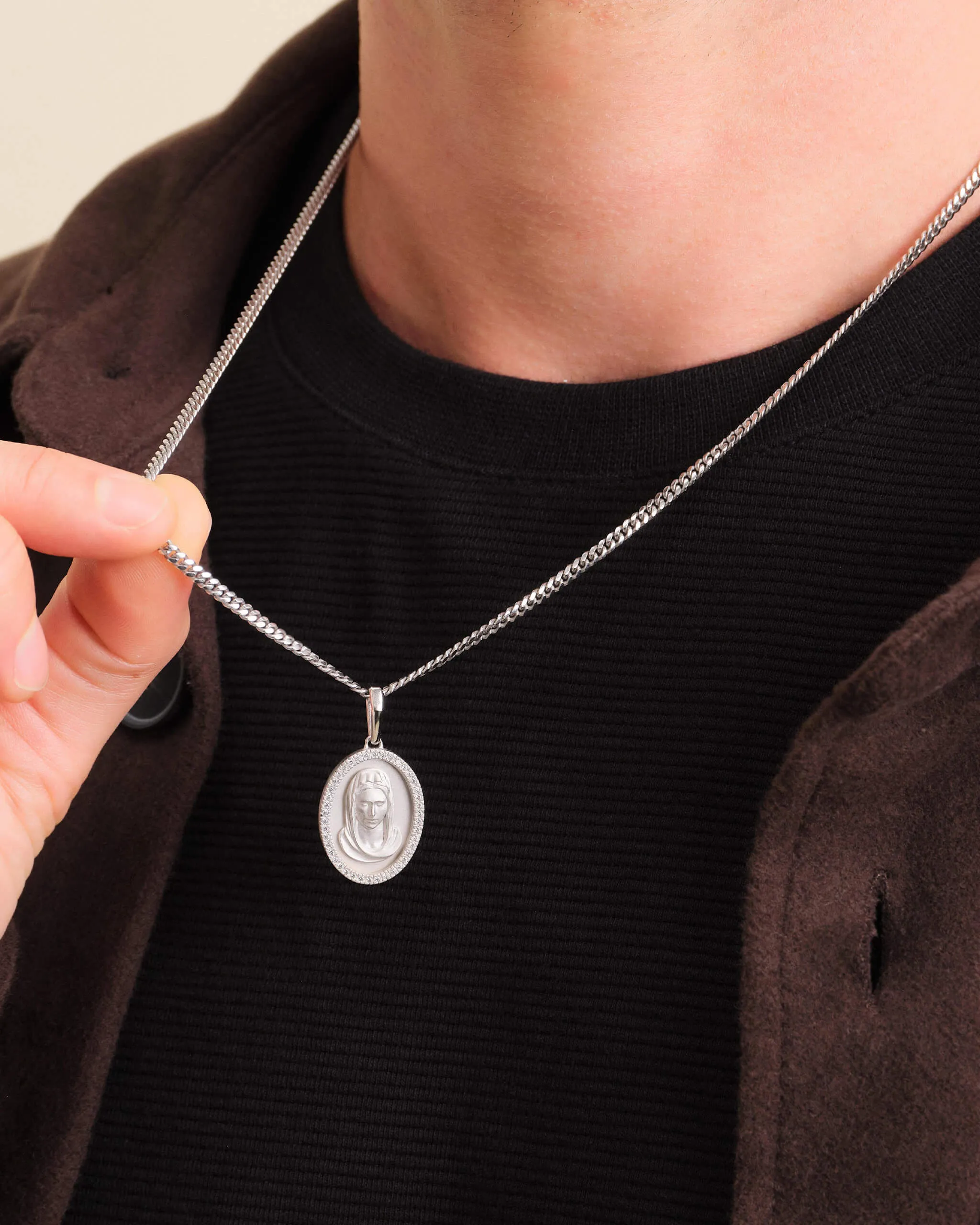 Studded St. Mary Pendant