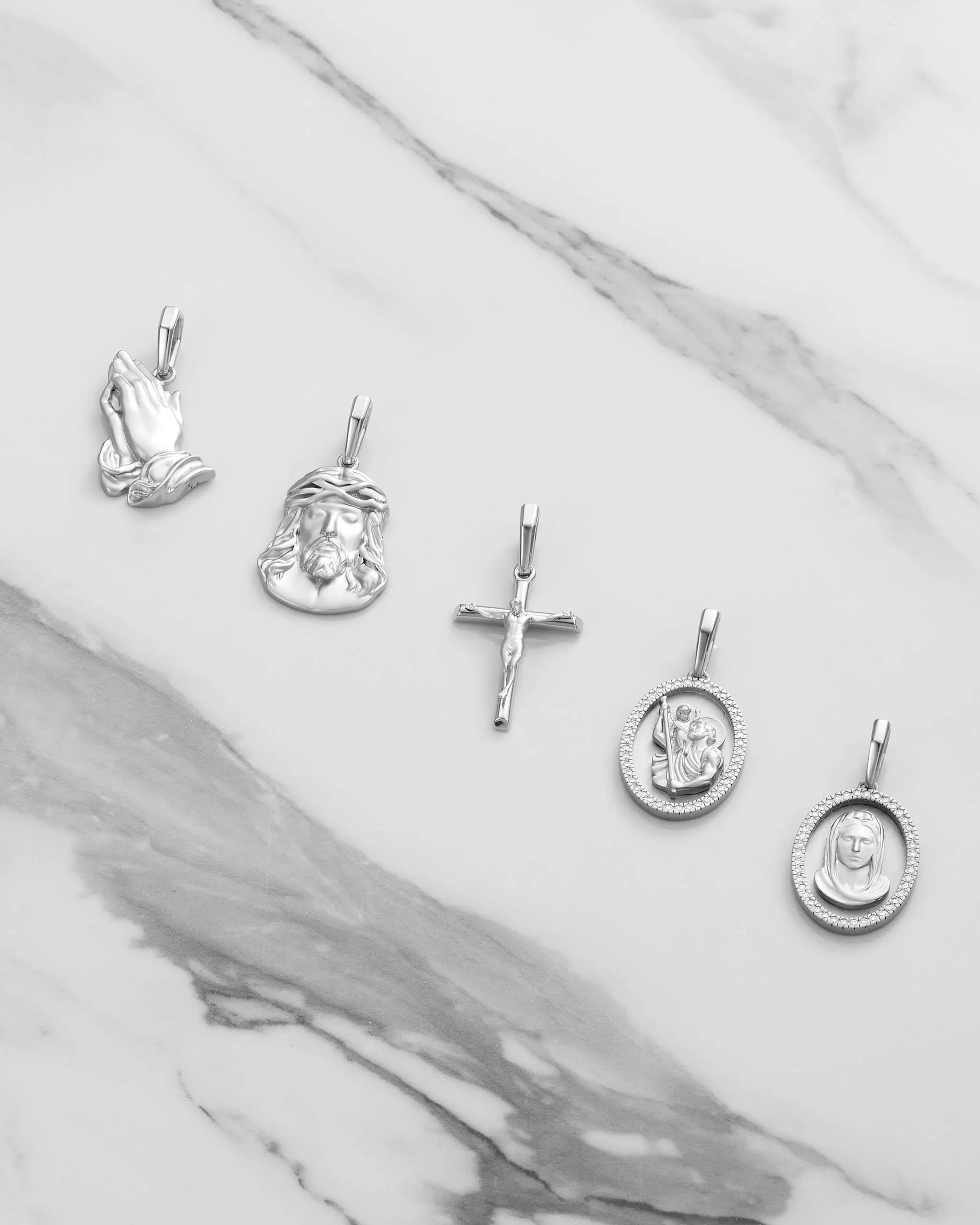 Studded St. Mary Pendant