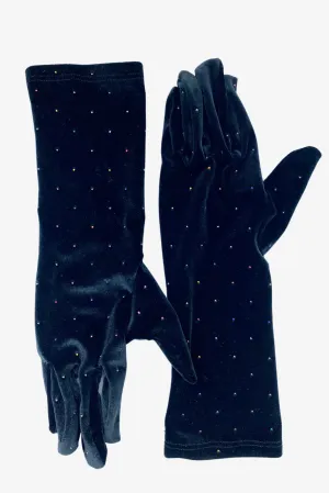 Studded Velvet Gloves