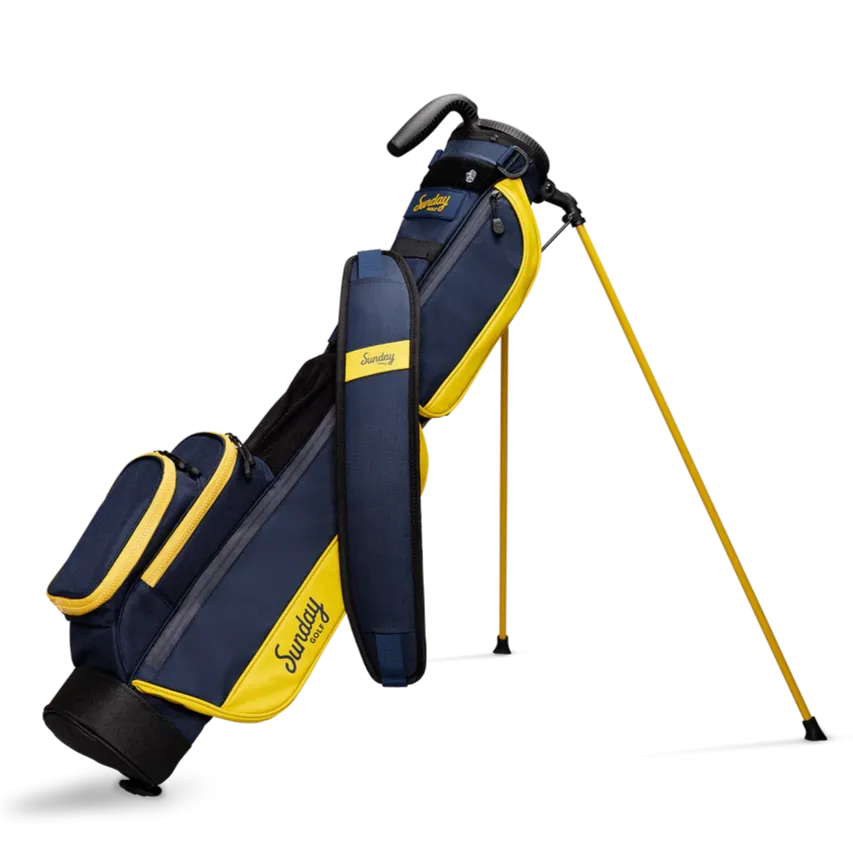 Sunday Golf Loma Golf Stand Bag Navy   Gold (Bag Height 32")