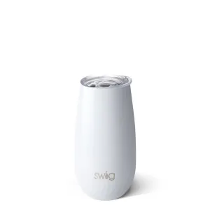 Swig 6oz Stemless Flute - Shimmer Diamond White