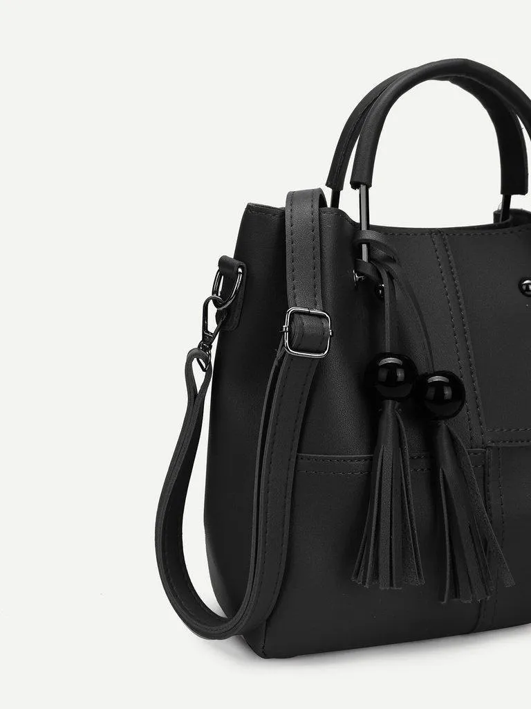 Tassel Charm Tote Bag 3pcs