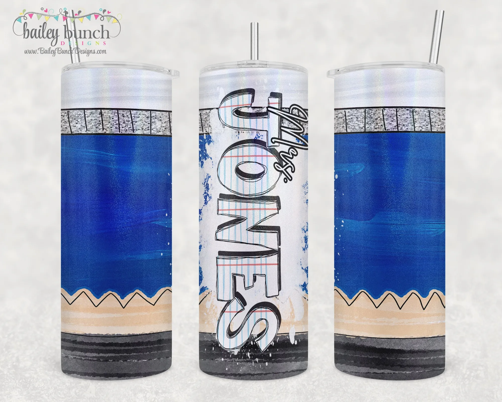 Teacher BLUE Pencil Shimmer Tumbler & Mouse Pad Gift Set Bundle 2PENCILBLUE0520